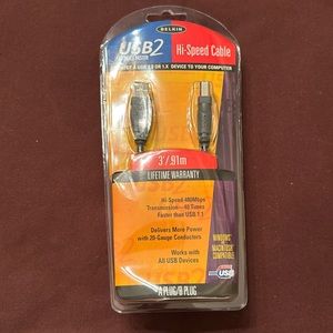 🔥🔥HOST PIC🔥🔥*Belkin USB2 hi speed  cable NWT